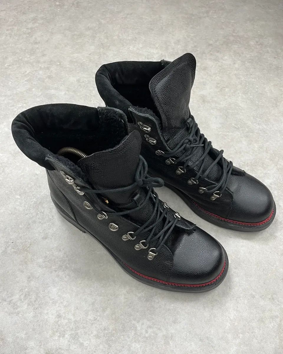 Gucci Gucci Black Premium Leather Ranger Boots Size US 14 / EU 47 - 5 Thumbnail