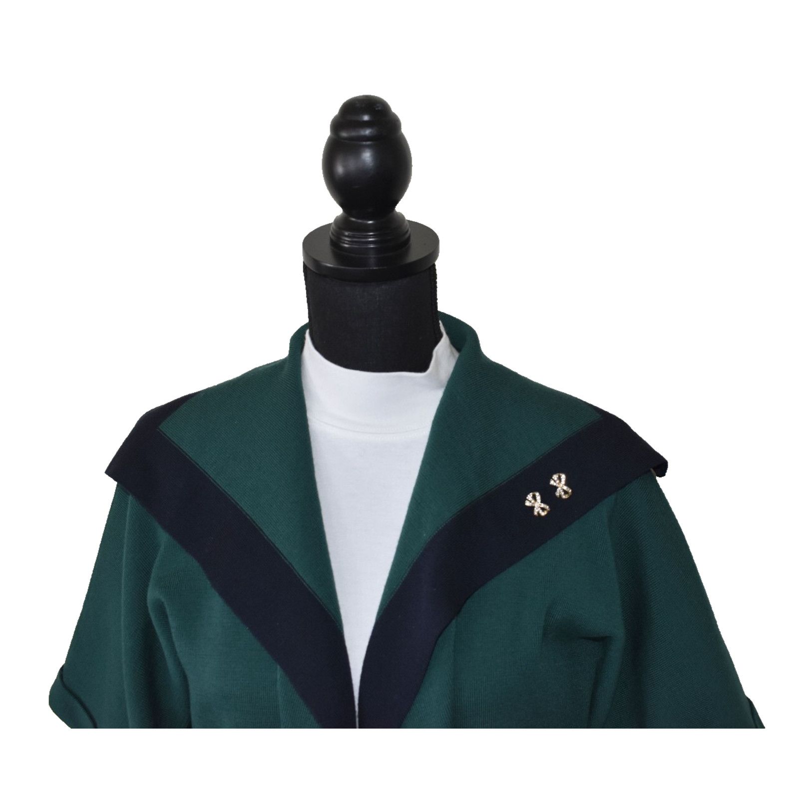 Escada ESCADA Green Wool Knit Open Front Short Sleeve Jacket Sz 44 Size XL / US 12-14 / IT 48-50 - 4 Thumbnail