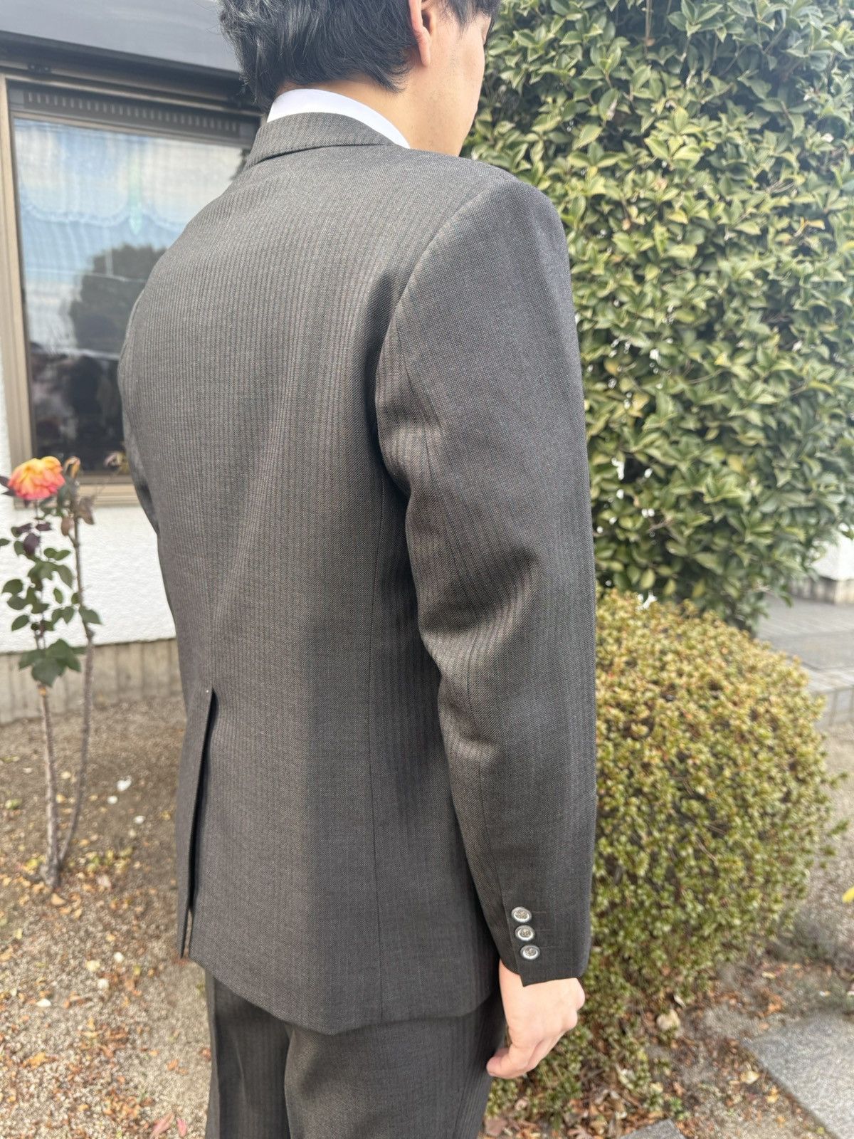 Other Autumn&Winter Vintage Wool Blue-Grey Shadow Stripe Suit Size 42R - 17 Thumbnail