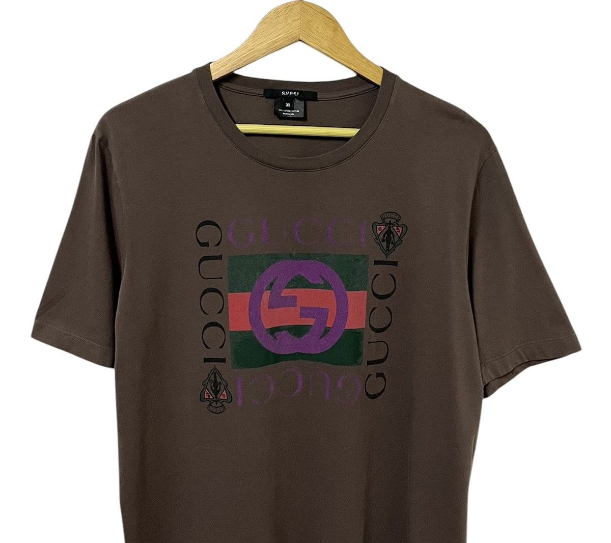 Gucci GUCCI ITALY LUXURY BIGO LOGO DESIGNER TSHIRT Size US L / EU 52-54 / 3 - 3 Thumbnail
