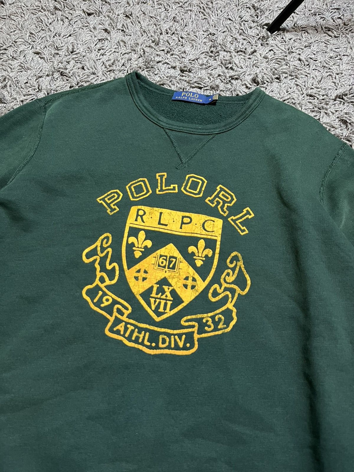 Ralph Lauren RALPH LAUREN 67 COLLEGE STYLE MENS COTTON SWEATSHIRT Size US M / EU 48-50 / 2 - 2 Thumbnail