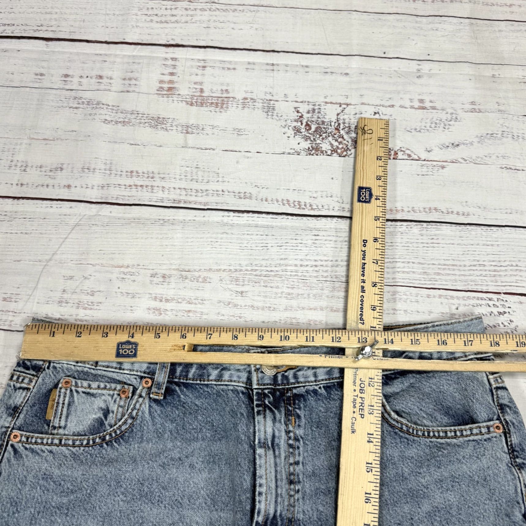 Asos ASOS Design Jeans Five Pockets Straight Leg Denim Blue 34 Mens Regular Sized 28 Inseam Wide Baggy Size US 34 / EU 50 - 2 Thumbnail