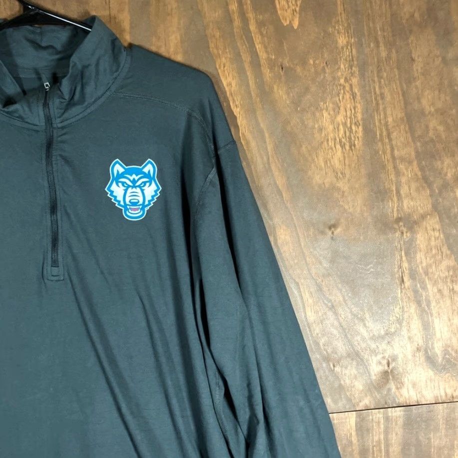 Nike VINTAGE Nike Mens Jacket Gray 1/4 Zip DriFit Performance Athletic Lightweight Stretch XL Track Jacket Mens Size US XL / EU 56 / 4 - 5 Thumbnail