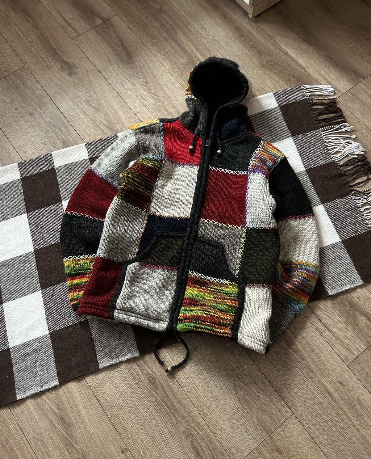 If Six Was Nine Vintage Tara London Himalaya patch work wool hoodies Size US M / EU 48-50 / 2 - 1 Thumbnail