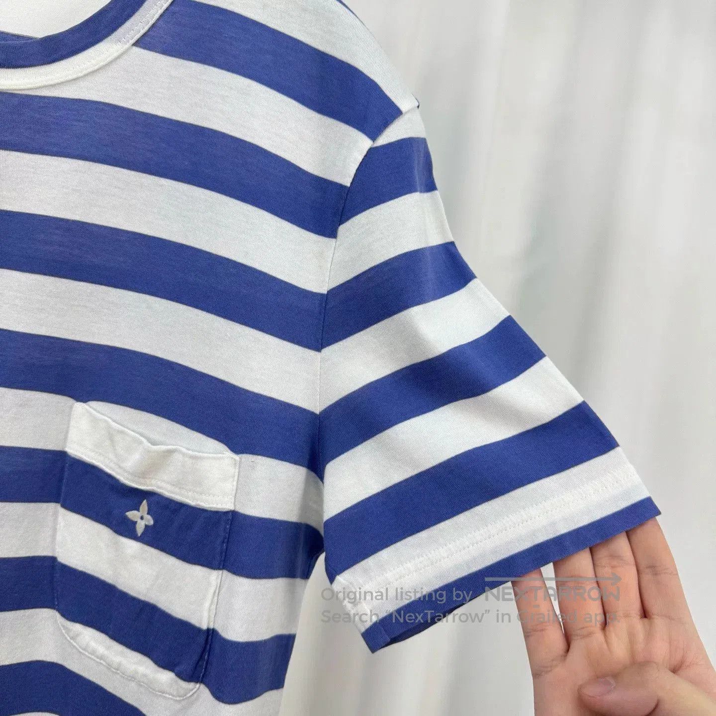 Louis Vuitton Louis Vuitton Striped Embroidered Monogram Short-Sleeve. Size US M / EU 48-50 / 2 - 4 Thumbnail