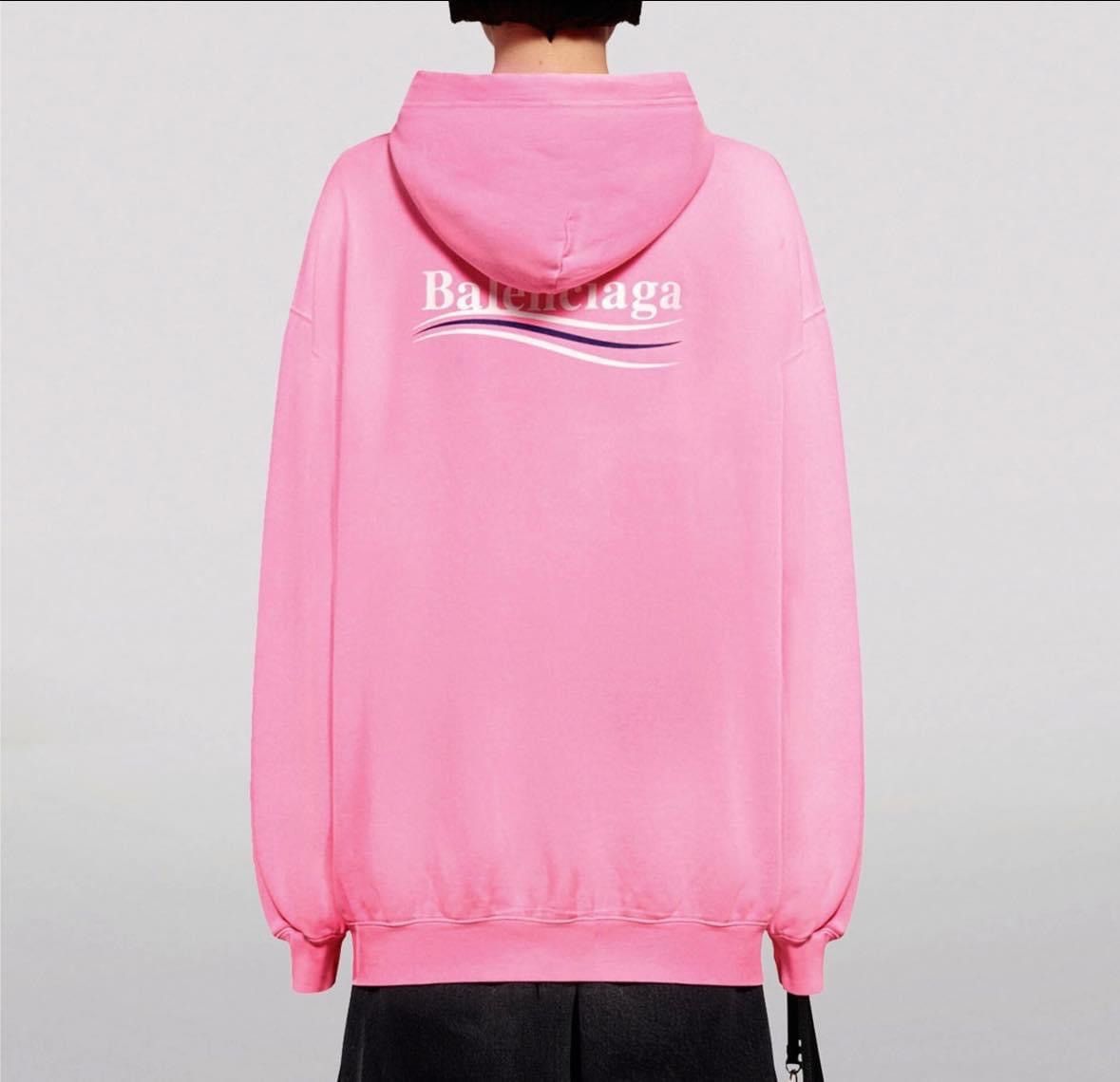 Balenciaga Balenciaga Pink Campaign Logo Hoodie Size US L / EU 52-54 / 3 - 4 Thumbnail