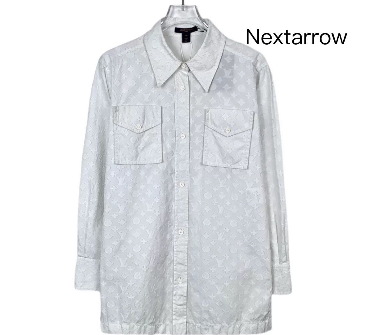 Louis Vuitton Louis Vuitton Lv white logo cotton long sleeved shirt Size US S / EU 44-46 / 1 - 1 Thumbnail