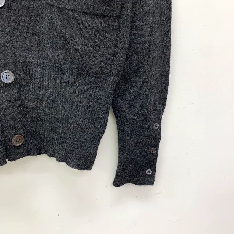 Thom Browne Thom browne Size1 Dark gray classic four-bar cashmere V-nec Size S / US 4 / IT 40 - 4 Thumbnail