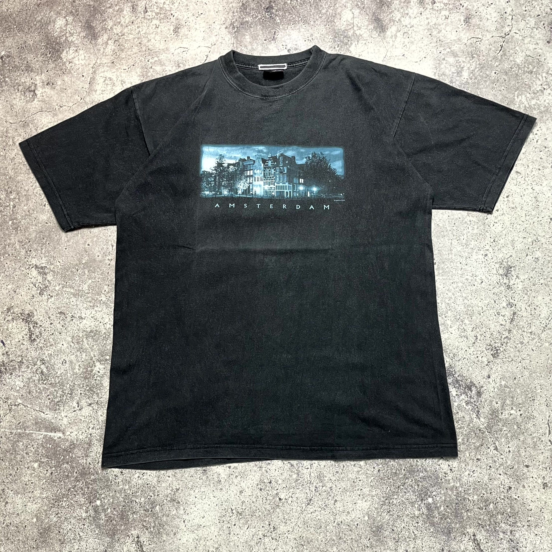 Vintage Vintage Gray Amsterdam Print T-Shirt Oversize Size M Size US M / EU 48-50 / 2 - 1 Thumbnail