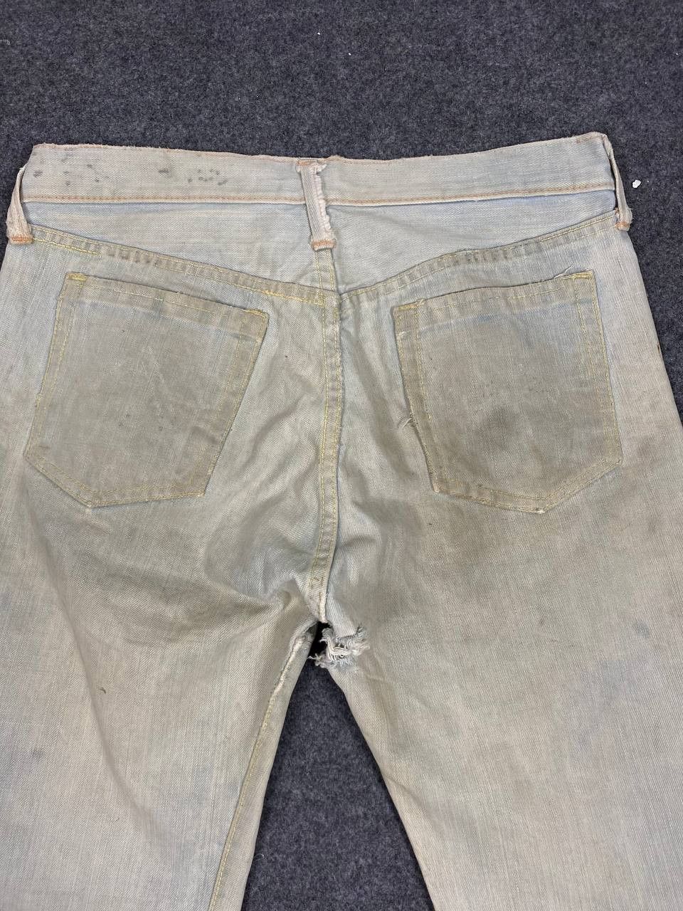 Vintage vintage japan bootcut flare stained distressed denim Size US 33 - 3 Thumbnail