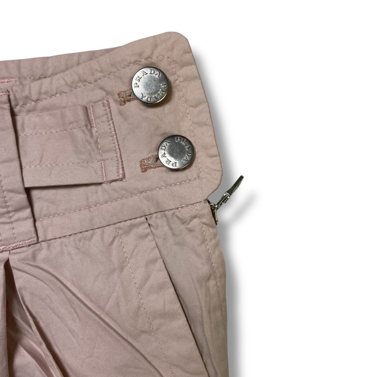 Prada Prada triangle midi skirt with strap soft pink Size 28" / US 6 / IT 42 - 4 Thumbnail