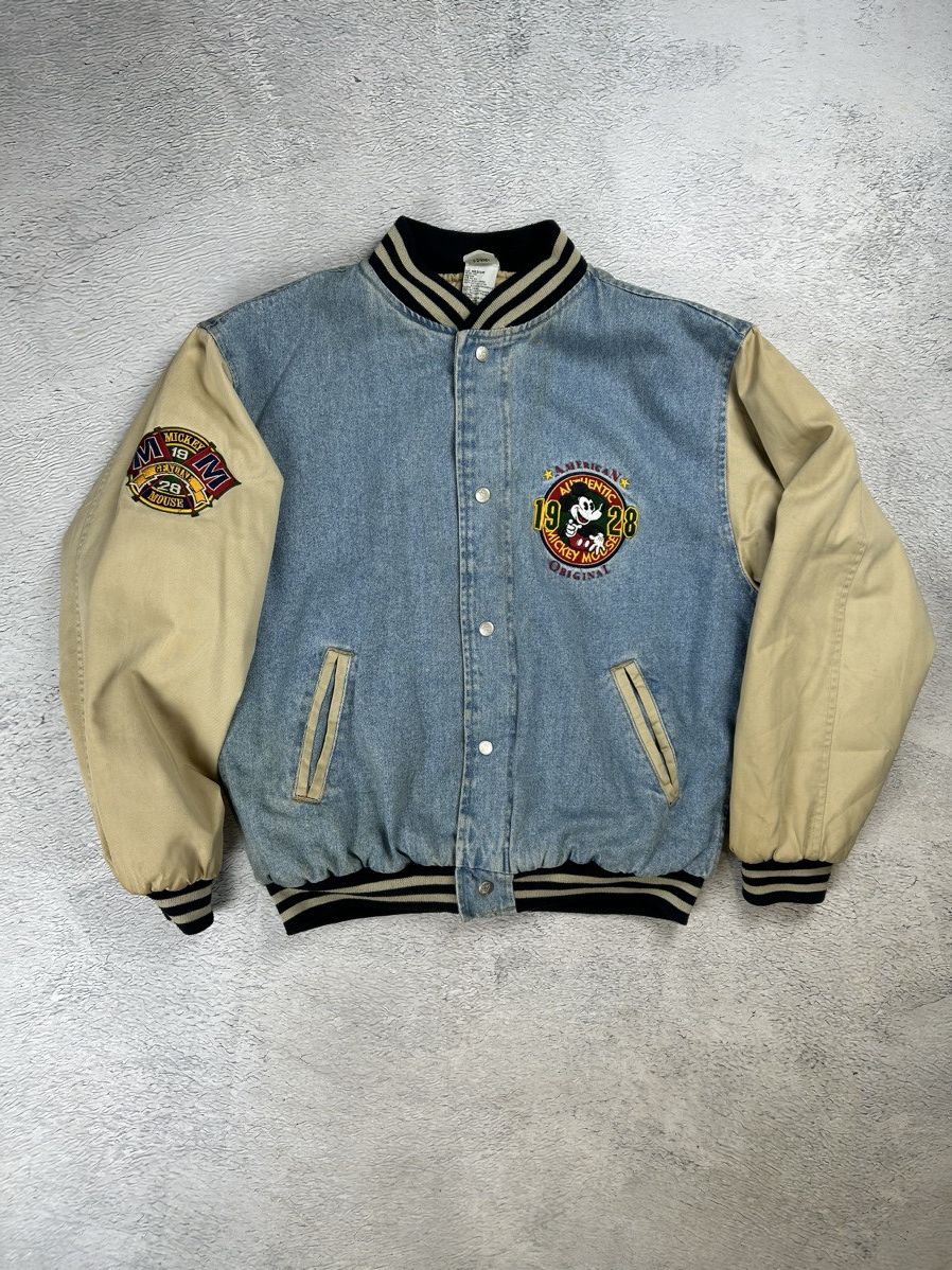 Disney Rare🔥 Mickey Mouse bomber Vintage denim jacket 90s Oversize Size US M / EU 48-50 / 2 - 2 Thumbnail