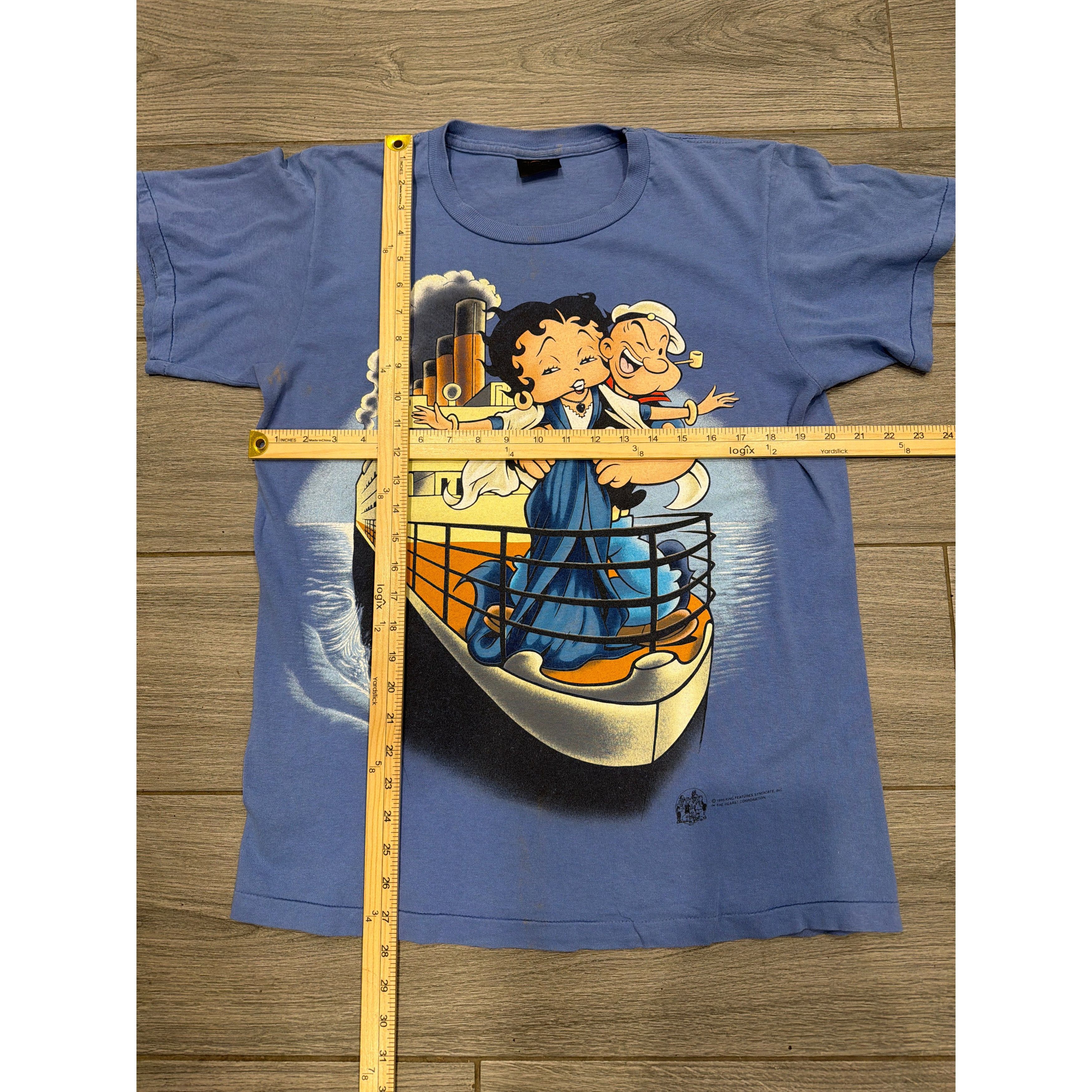 Other 1988 Popeye Betty Boop Titanic T-Shirt Size US L / EU 52-54 / 3 - 2 Thumbnail