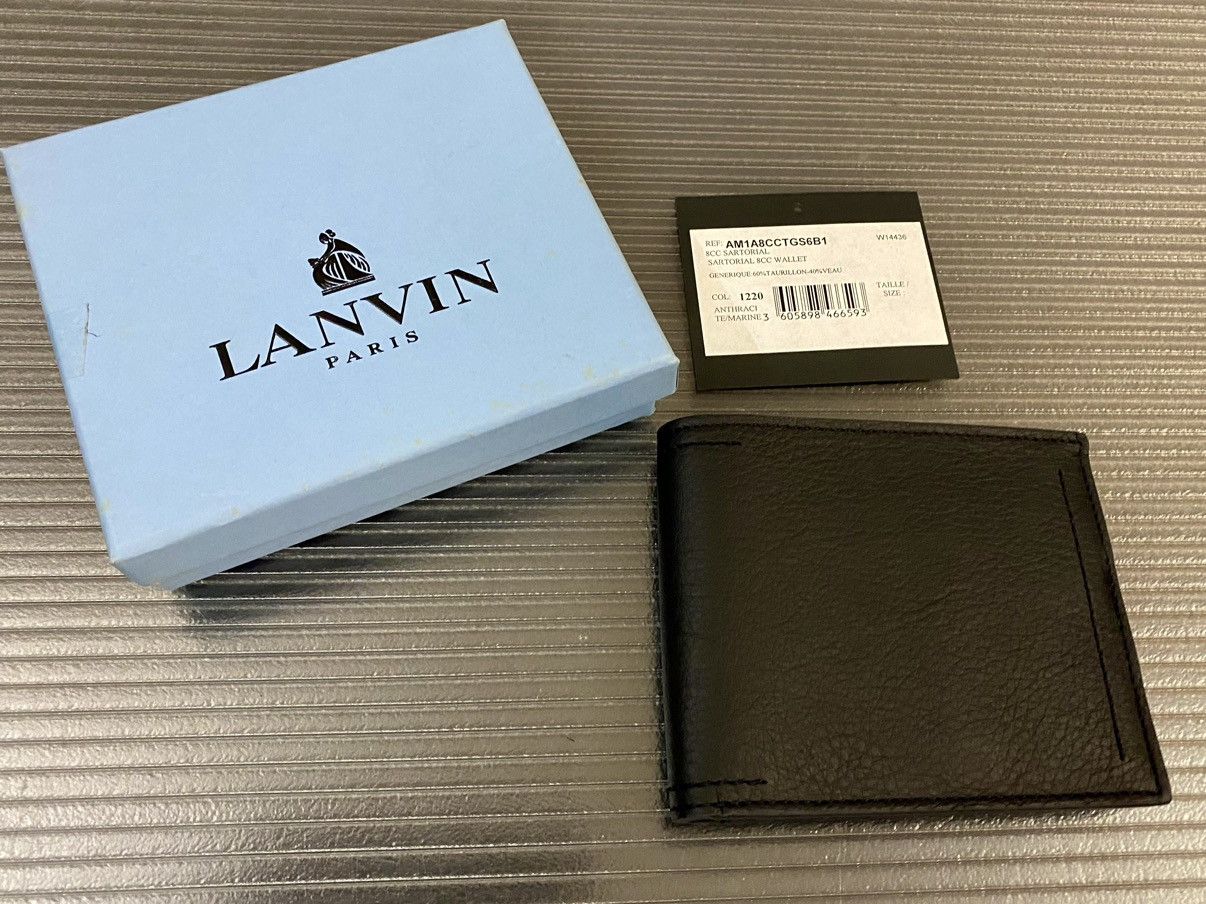 Lanvin Lanvin Paris taurillion leather contrast billfold wallet NEW Size ONE SIZE - 1 Thumbnail