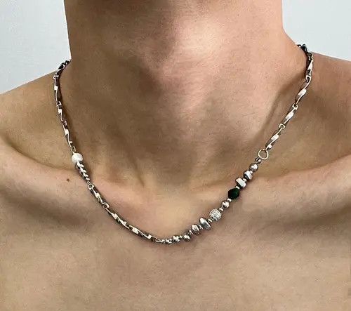Jewelry Silver & Beaded Necklace Size ONE SIZE - 3 Thumbnail