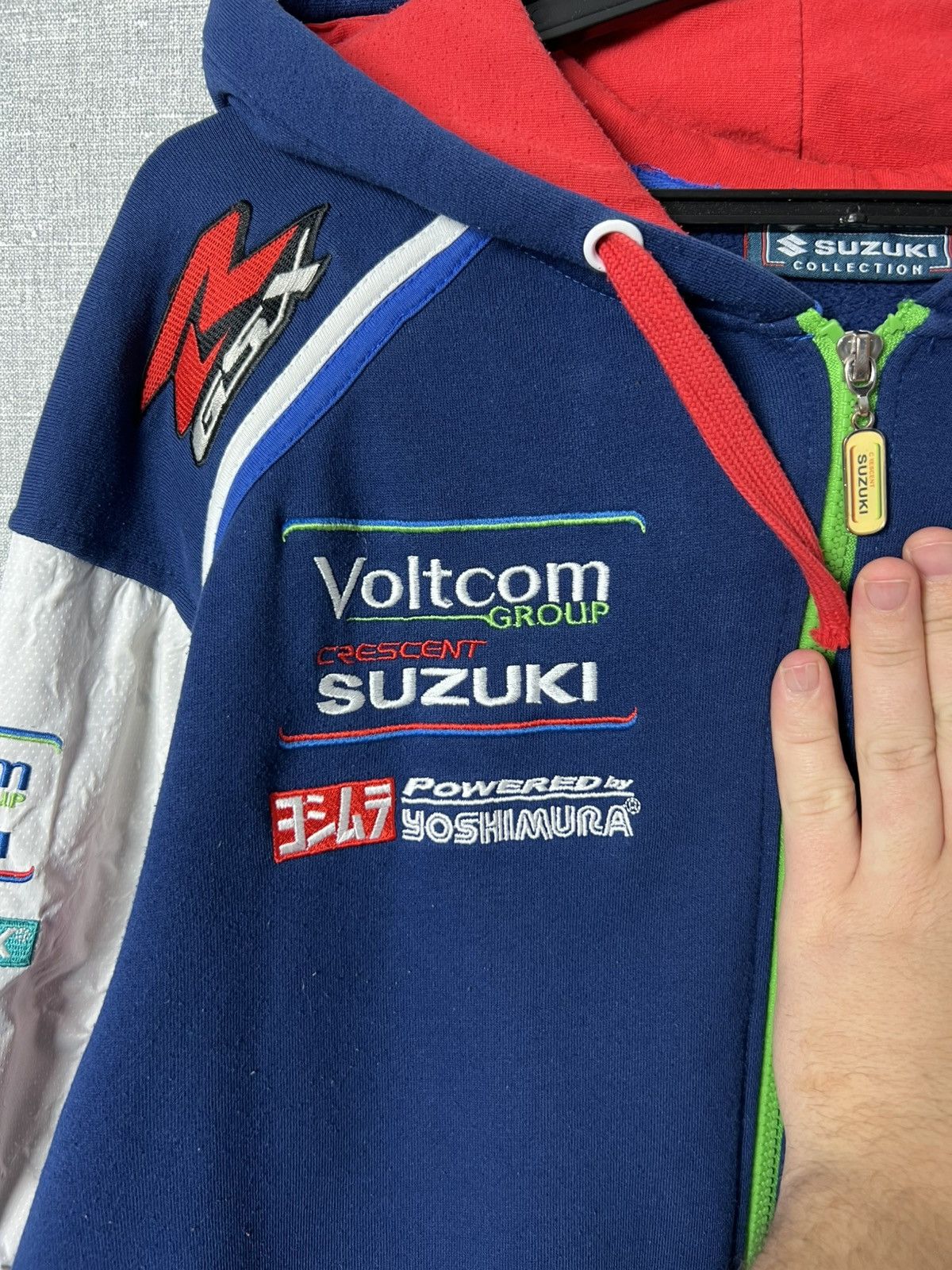 Vintage Suzuki RGSX Yoshimura World Superbike Team Racing Zip Hoodie Size US M / EU 48-50 / 2 - 4 Thumbnail
