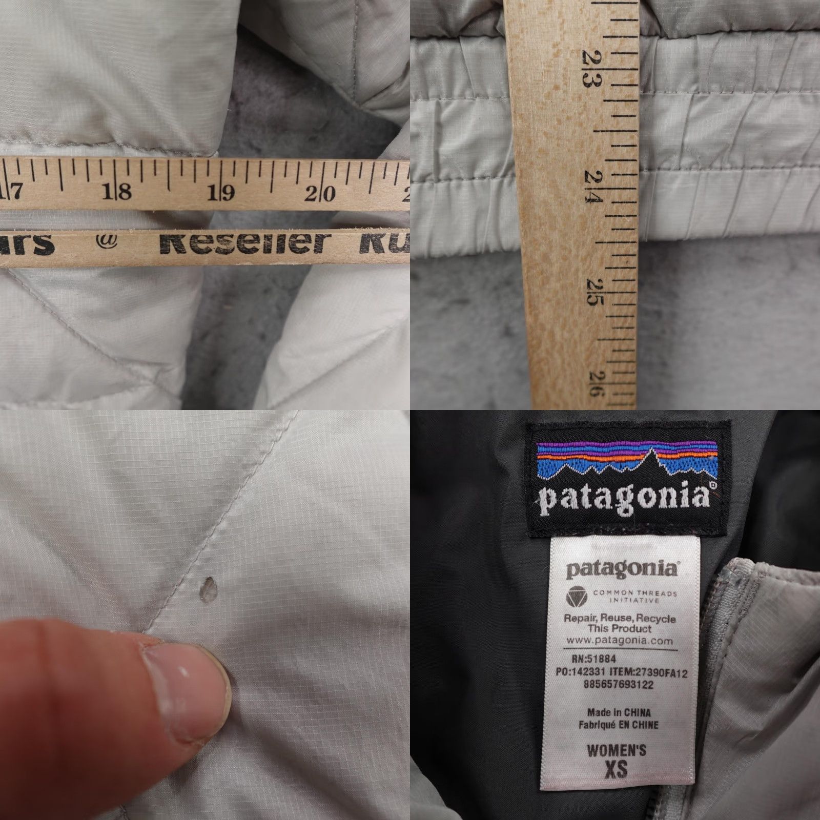 Patagonia Patagonia Jacket Womens XS Gray Aliso Down Coat Puffer Quilted Hooded Full Zip Size XS / US 0-2 / IT 36-38 - 8 Thumbnail