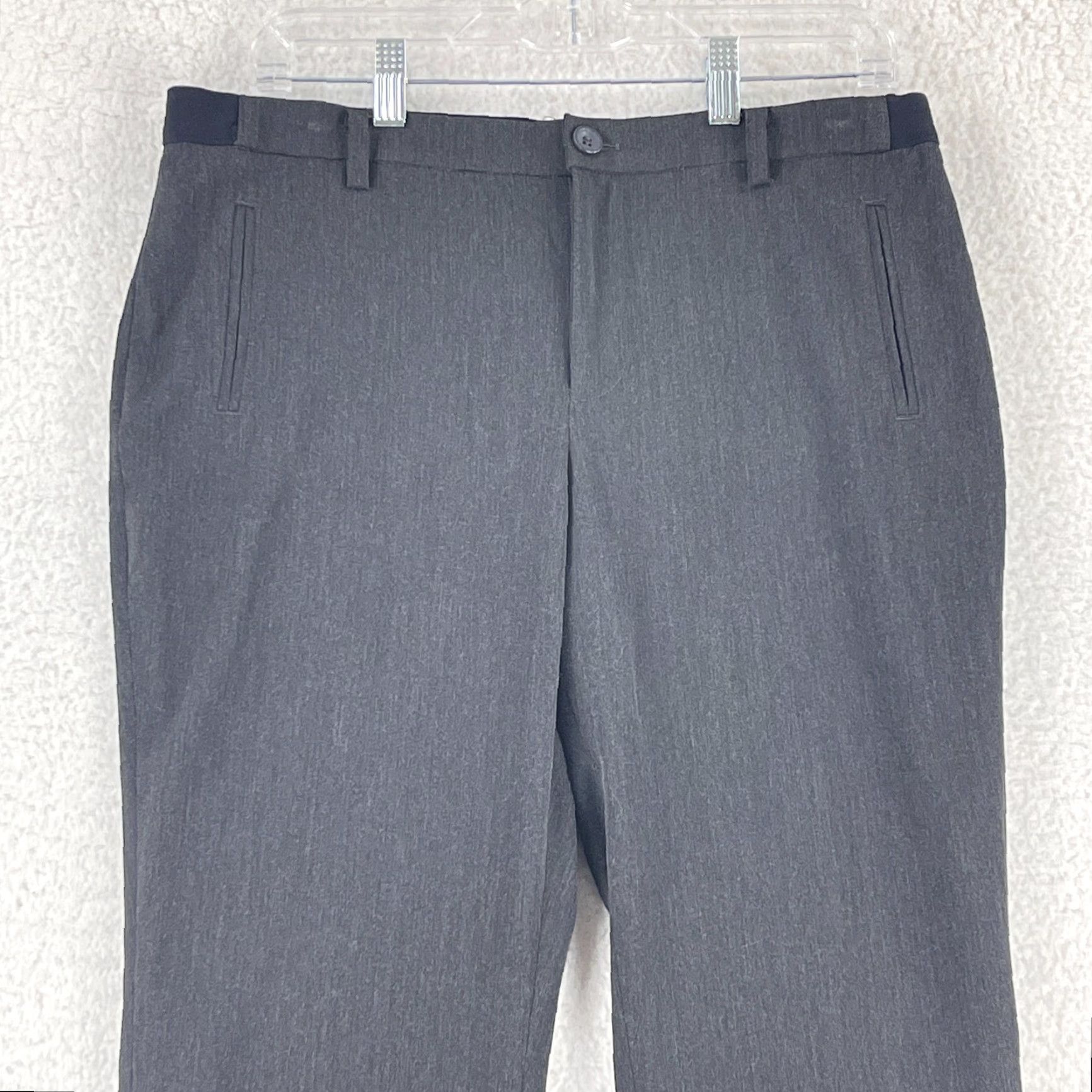 NYDJ NYDJ Gray Straight Leg Dress Pants Womens Mid-Rise Flat Front Workwear Size 10P Size 32" / US 10 / IT 46 - 2 Thumbnail