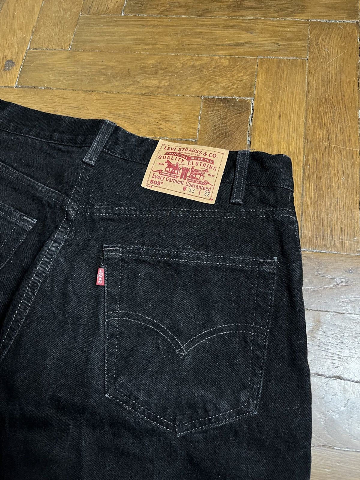 Levi's 🔥90'S LEVIS 505 WASHED ASH BLACK JEANS DENIM PANTS Y2K Size US 33 - 8 Thumbnail