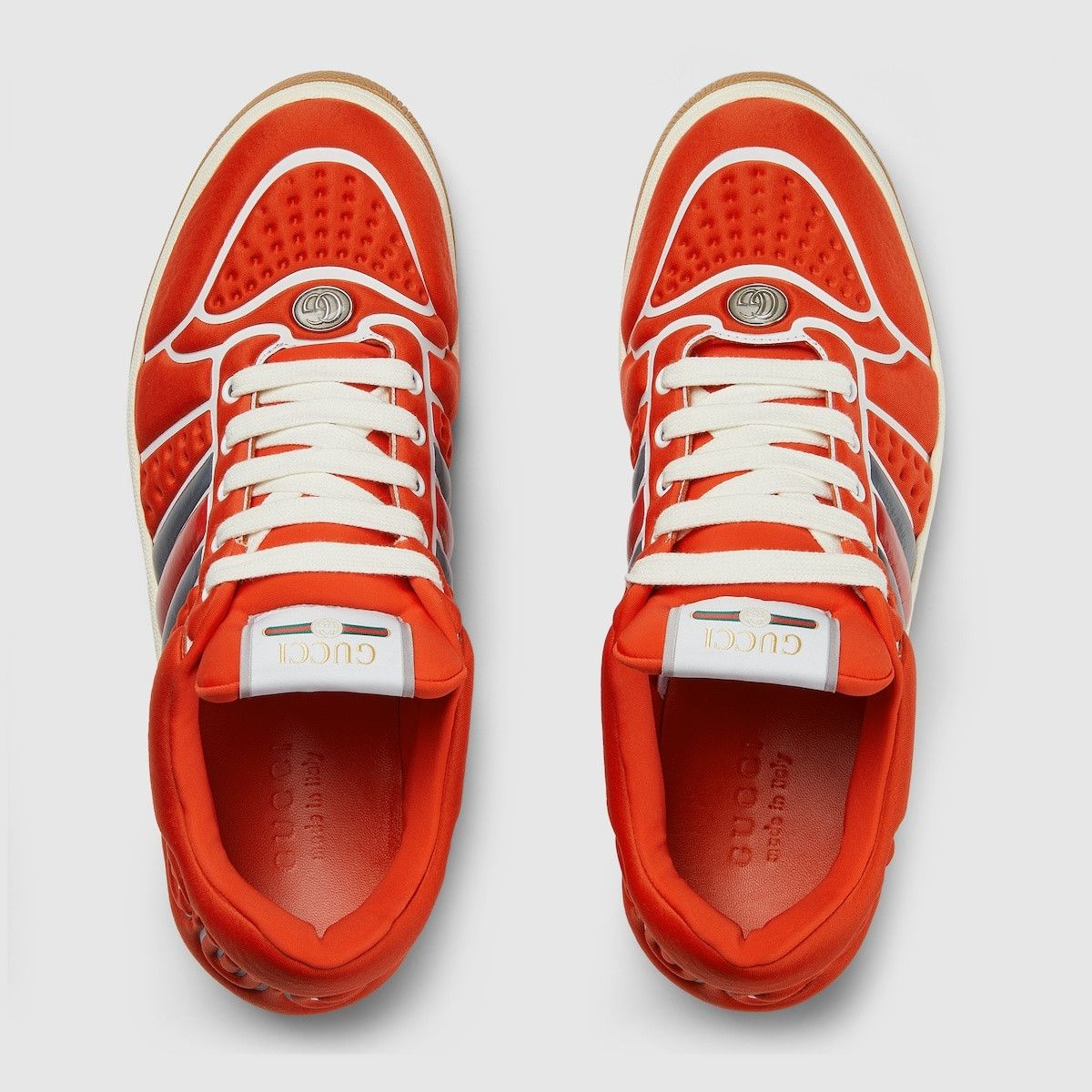 Gucci o1mt1gz0525 Men's Screener Sneakers With Web in Multicolor Size US 9.5 / EU 42-43 - 5 Thumbnail