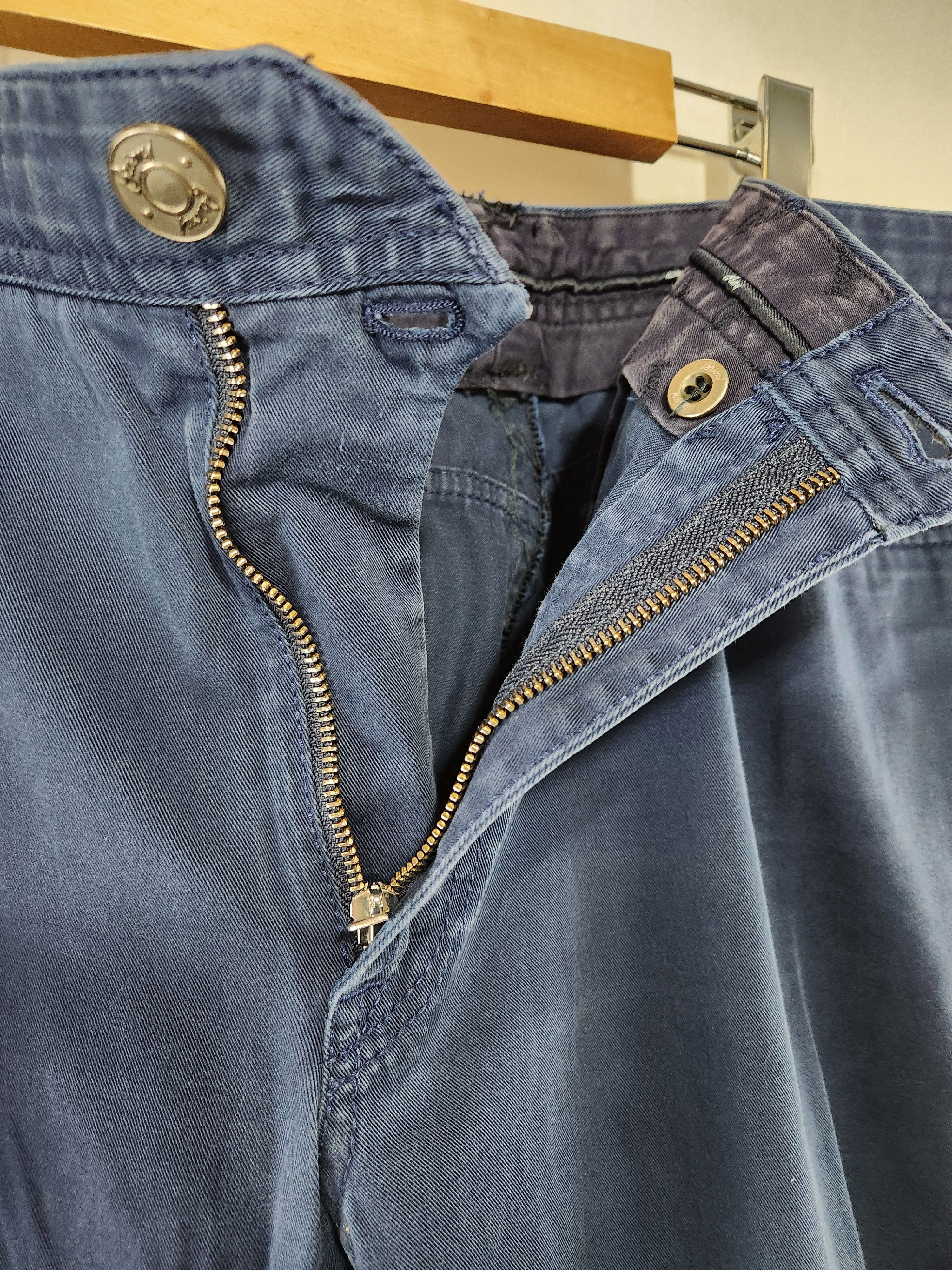 Brioni Navy Blue Cotton Blend Straight Leg Chinos Made Italy Size US 44 / EU 60 - 8 Thumbnail