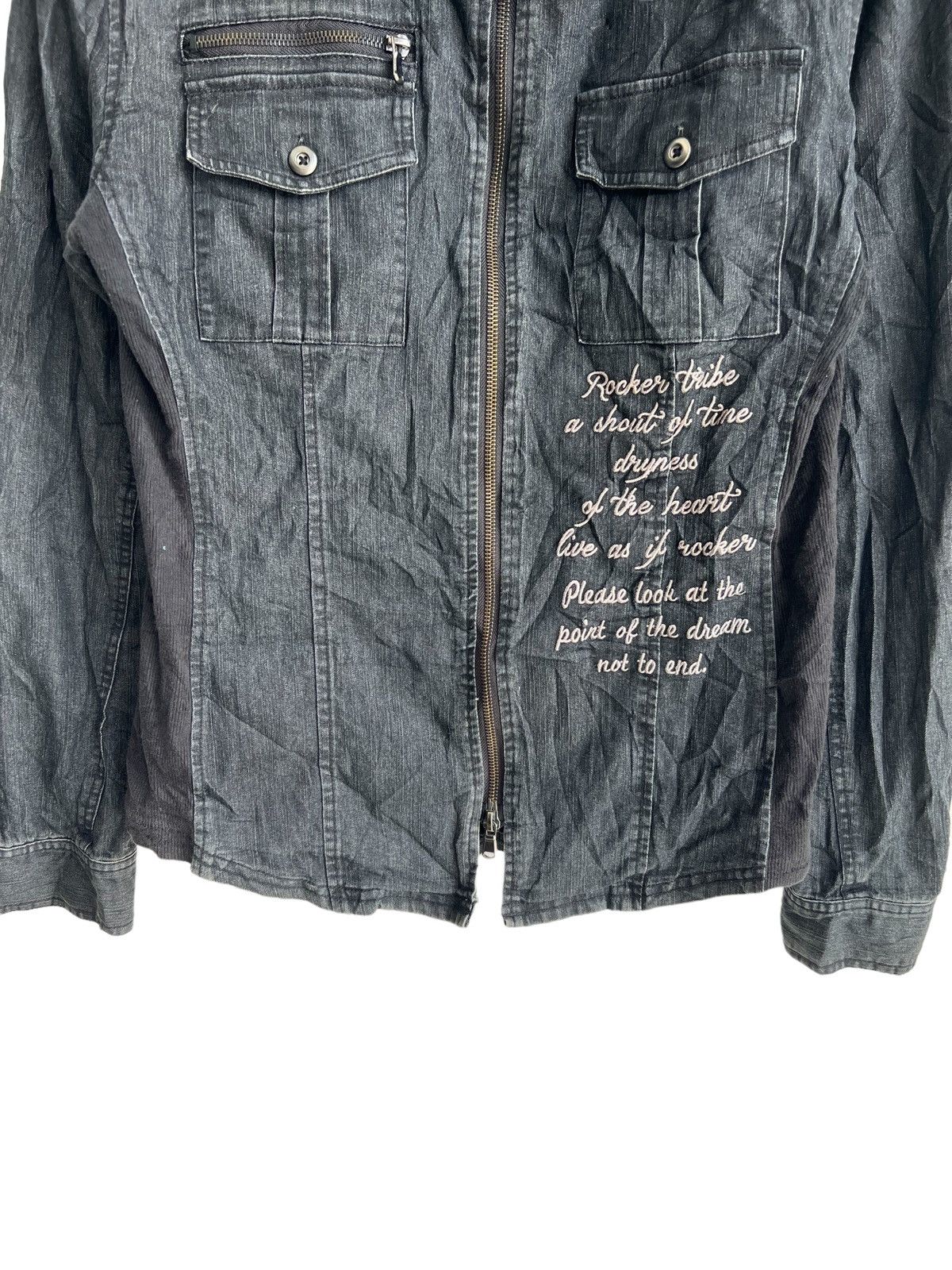 KMRii Semantic Design 🇯🇵 Junya Anarchy Poems Denim Shirt Jacket Size US M / EU 48-50 / 2 - 6 Thumbnail