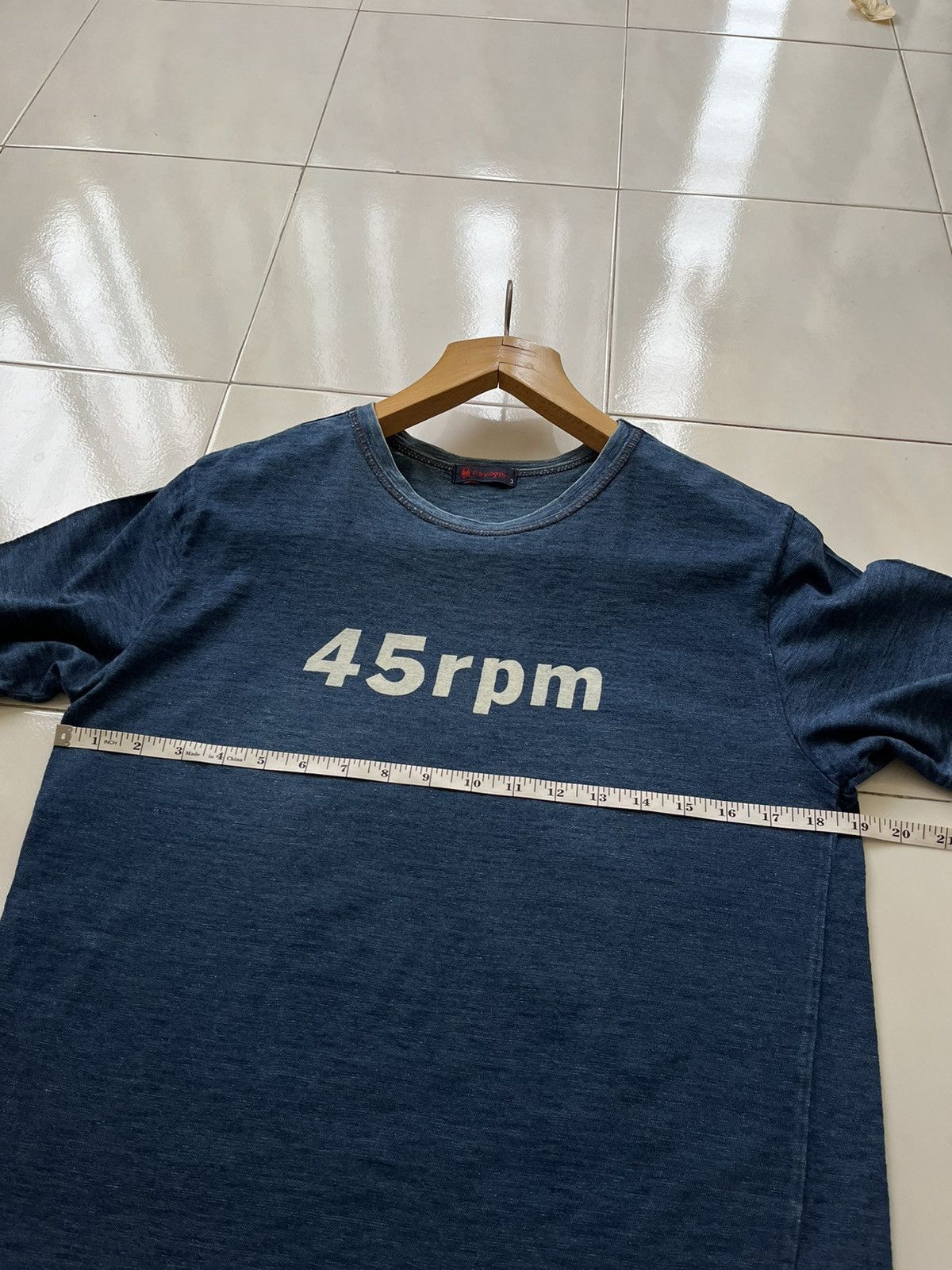 45rpm Rare 💥 45rpm Indigo 908 Futura Logo T ( Unisex ) Size US S / EU 44-46 / 1 - 6 Thumbnail