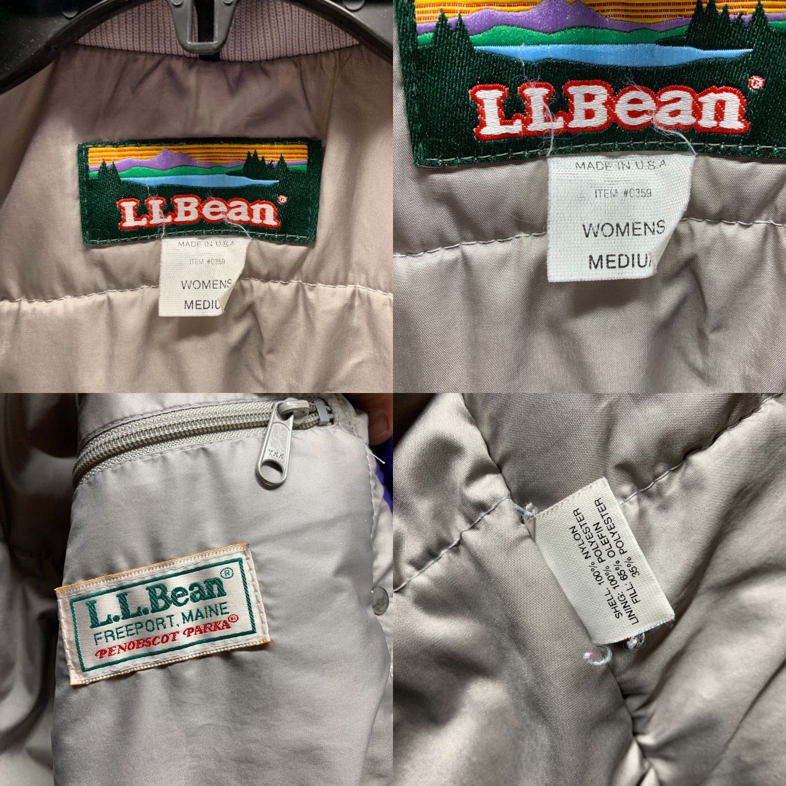 Vintage VINTAGE L.L. Bean Jacket Womens Medium Blue Gray Coat Zip Hooded Puffer Casual Parka 90s Mens/Womens Size M / US 6-8 / IT 42-44 - 9 Thumbnail