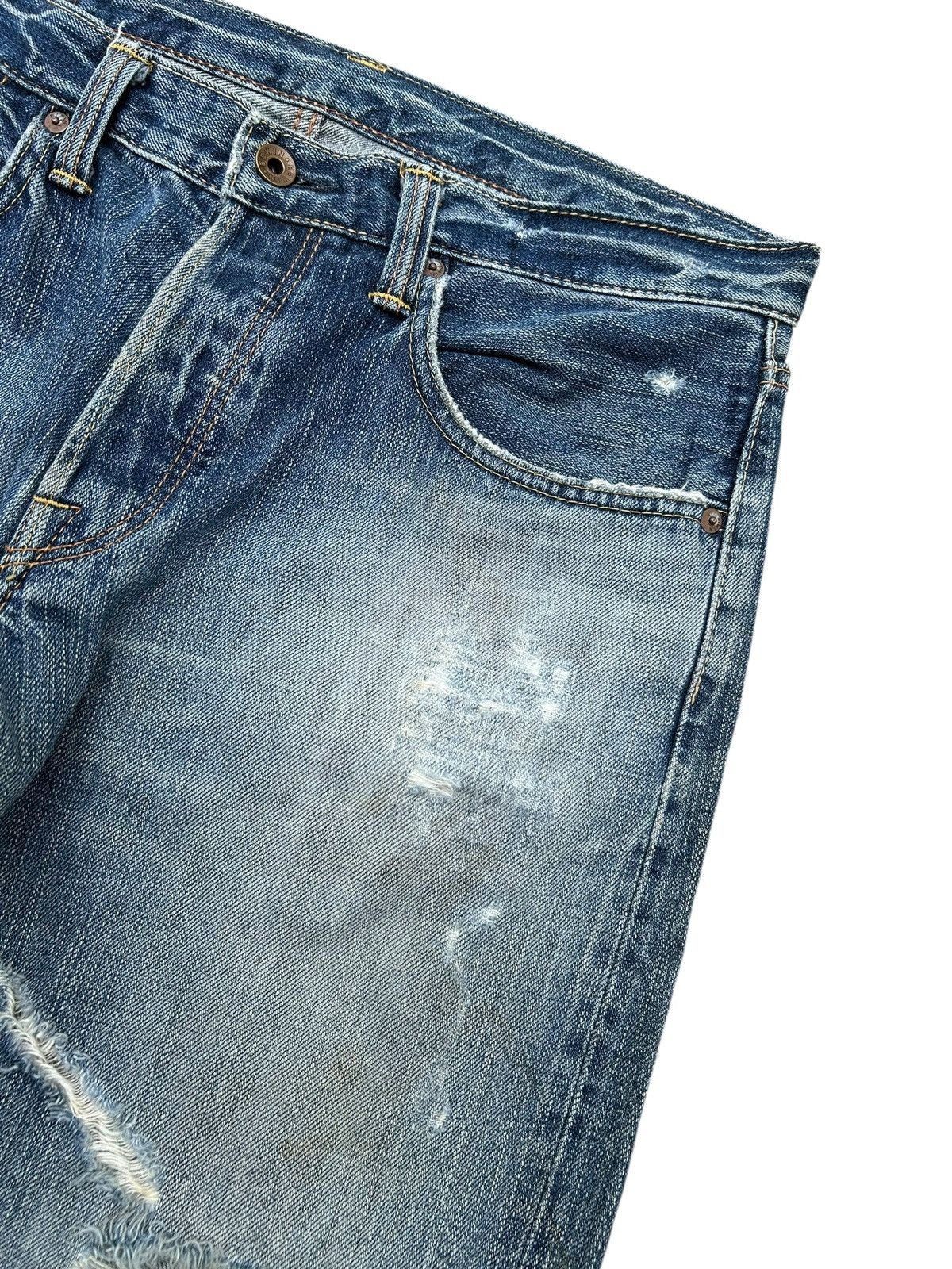 Kapital Thrashed Vintage Edwin 505BXX Selvedge Dirty Denim Jeans Size US 34 / EU 50 - 6 Thumbnail