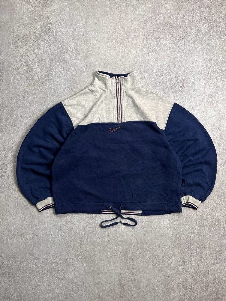 Nike VINTAGE 90s NIKE OREGON BOXY COTTON QUARTER ZIP JACKET S Size US S / EU 44-46 / 1 - 2 Thumbnail
