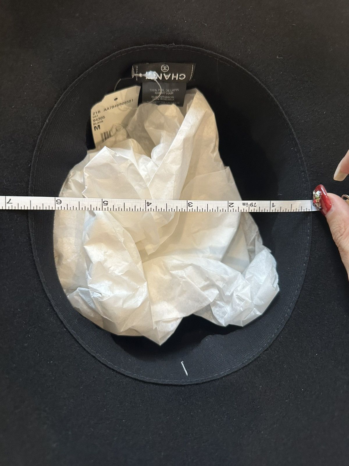 Chanel Authentic Chanel 21B Rabbit Hair Hat size M Size ONE SIZE - 13 Thumbnail