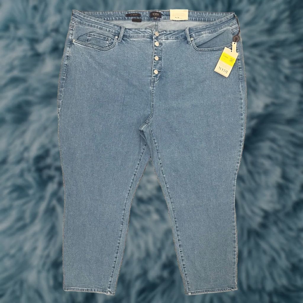 NYDJ NYDJ Jeans Women's 28W Light Blue Ami Skinny Ankle Exposed Button Fly Stretch Sequin? Size 28" / US 6 / IT 42 - 1 Thumbnail