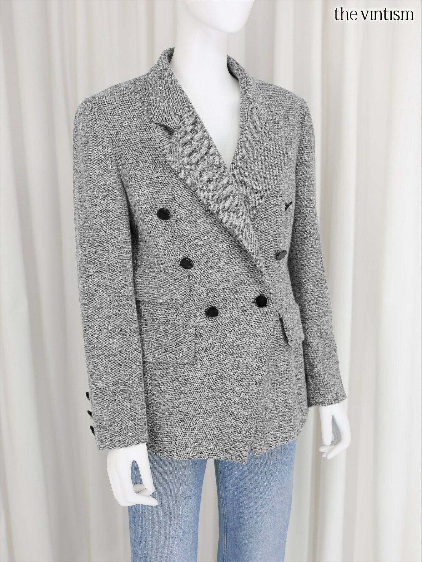 Escada Escada Cashmere, Virgin Wool & Angora Double-Breasted Blazer Size M / US 6-8 / IT 42-44 - 1 Thumbnail