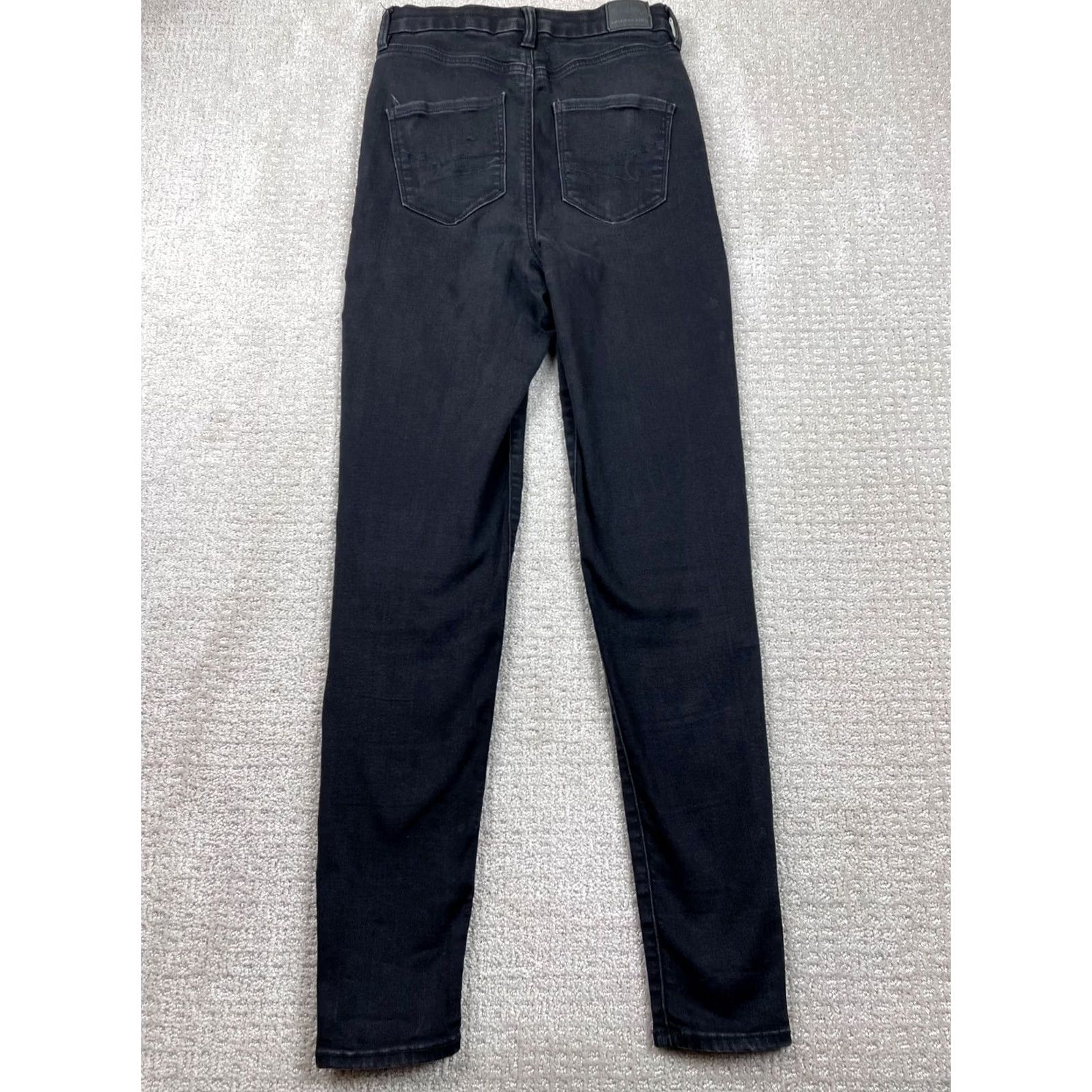 American Eagle Outfitters American Eagle Outfitters Jeans Womens Size 4 Long Black Denim Skinny Leg Stretch Y2K Goth 5-Pocket Button Pocket Womens Jeans Size 27" / US 4 / IT 40 - 6 Thumbnail