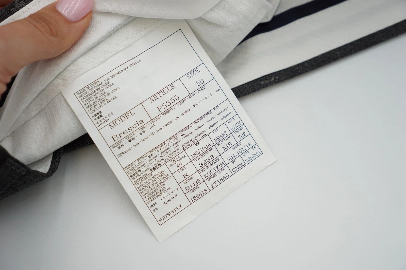 Suitsupply Men Suitsupply Trousers Brescia Wool Grey Size UK/US40 Size 40R - 4 Thumbnail