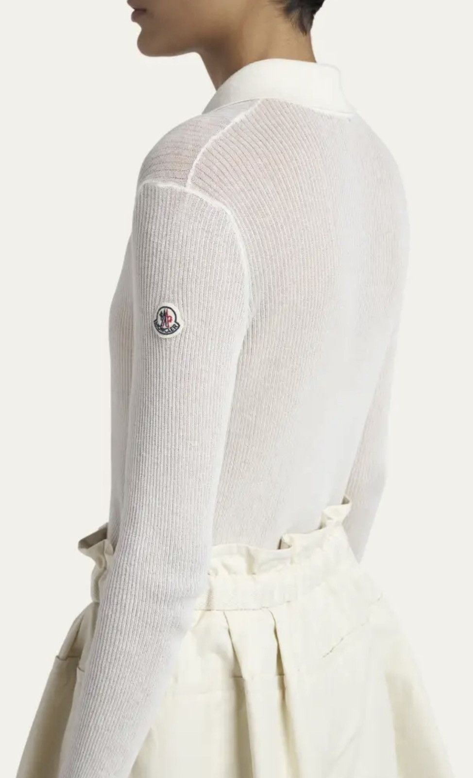 Moncler Moncler Long-Sleeve Ribbed Polo Shirt size L Size L / US 10 / IT 46 - 5 Thumbnail