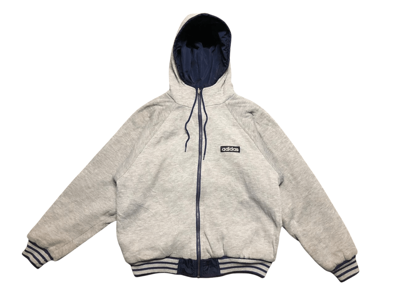 Adidas Vintage 90s Adidas Rivesible Hoodie Zipper Jacket Size US S / EU 44-46 / 1 - 3 Thumbnail