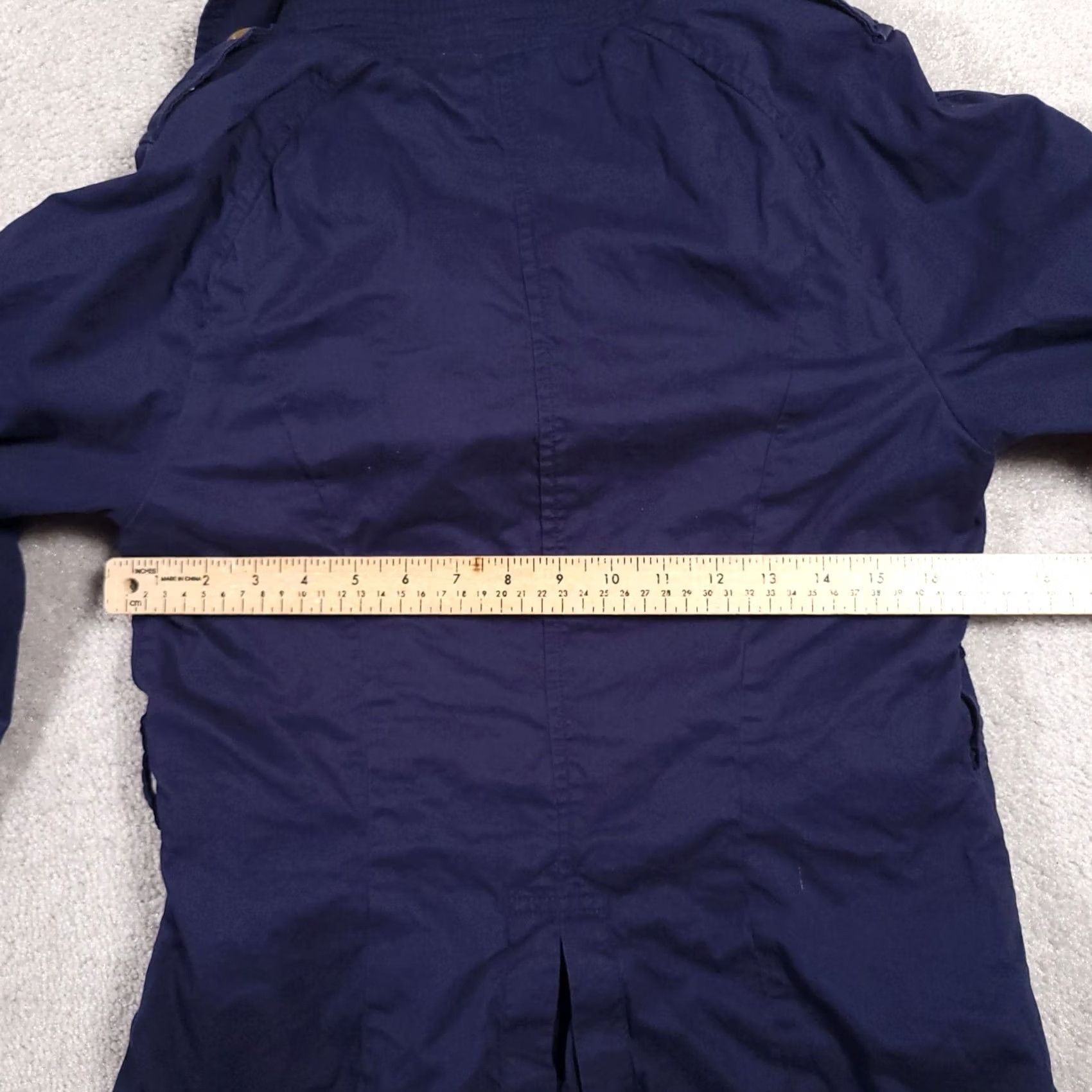 Vintage St John's Bay Blue Jacket Trench Coat Women's Small Button Front Lined Size S / US 4 / IT 40 - 5 Thumbnail