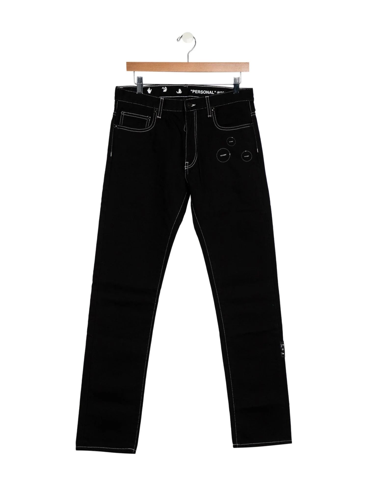 Off-White o1y0225 Denim Pant in Black Size US 32 / EU 48 - 1 Thumbnail