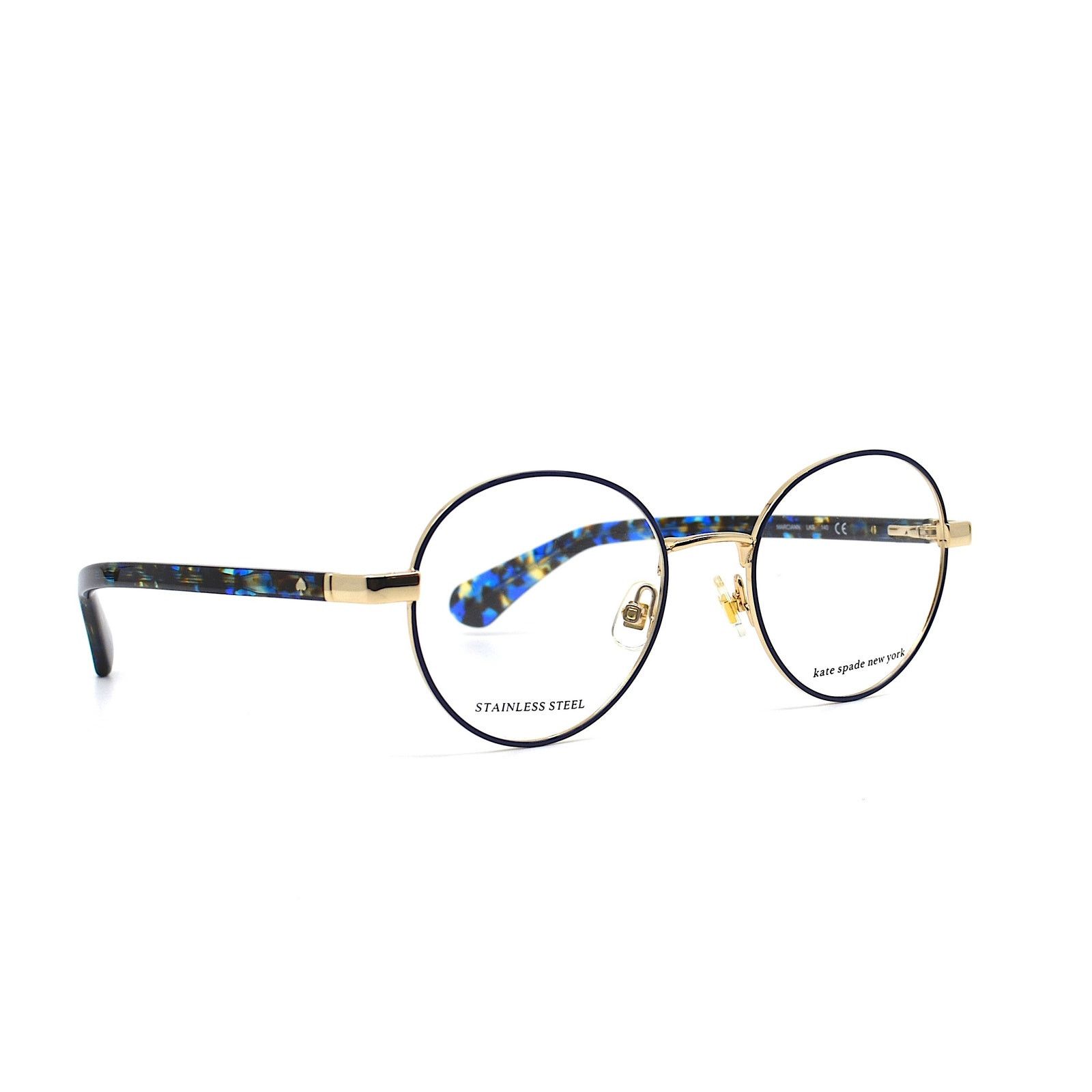 Kate Spade NEW KATE SPADE MARCIANN LKS BLUE GOLD EYEGLASSES FRAME Size ONE SIZE - 2 Thumbnail