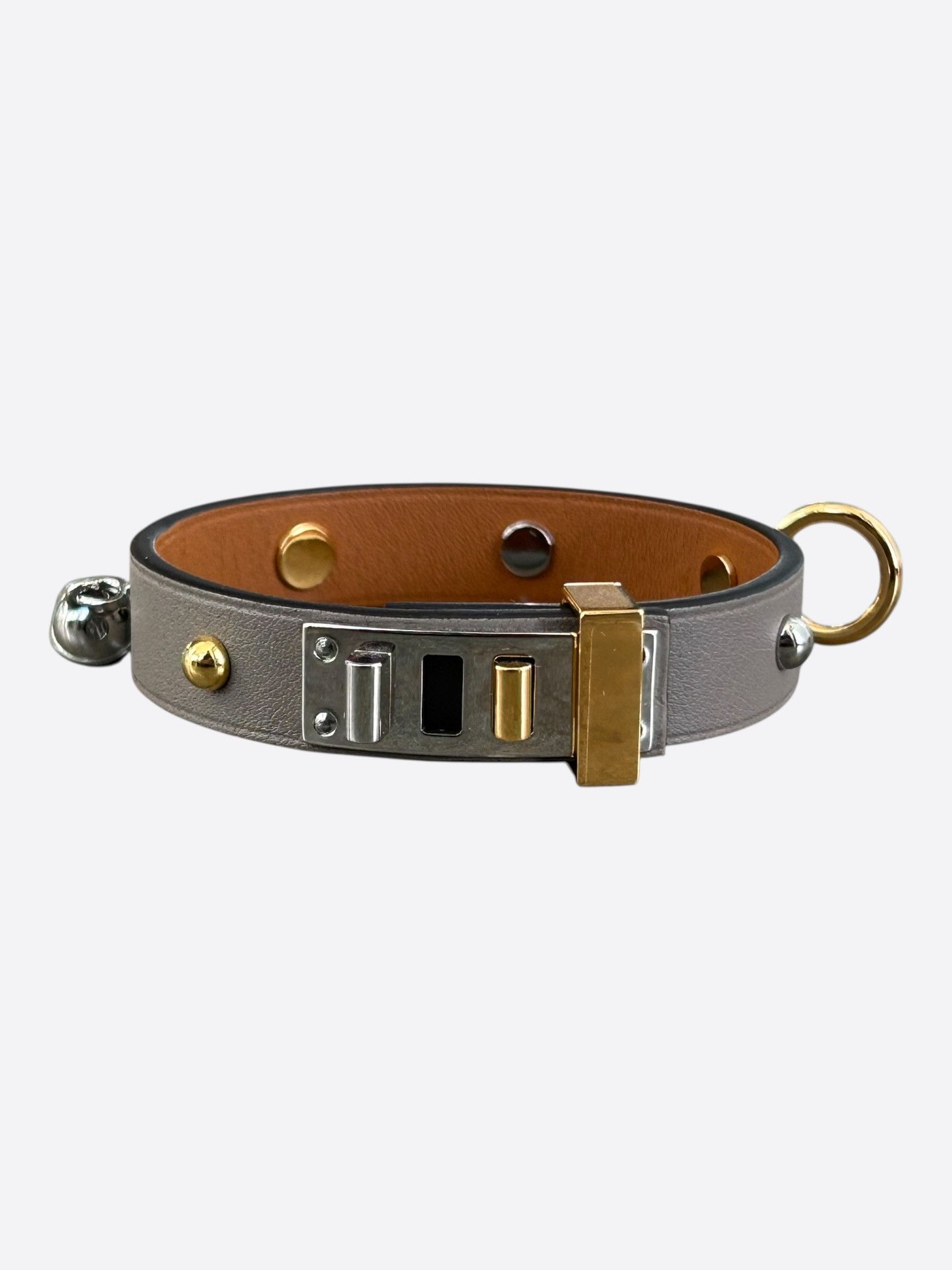 Hermes Grey Swift & Electrum Hardware Curiosite Charm Bracelet Size ONE SIZE - 2 Thumbnail