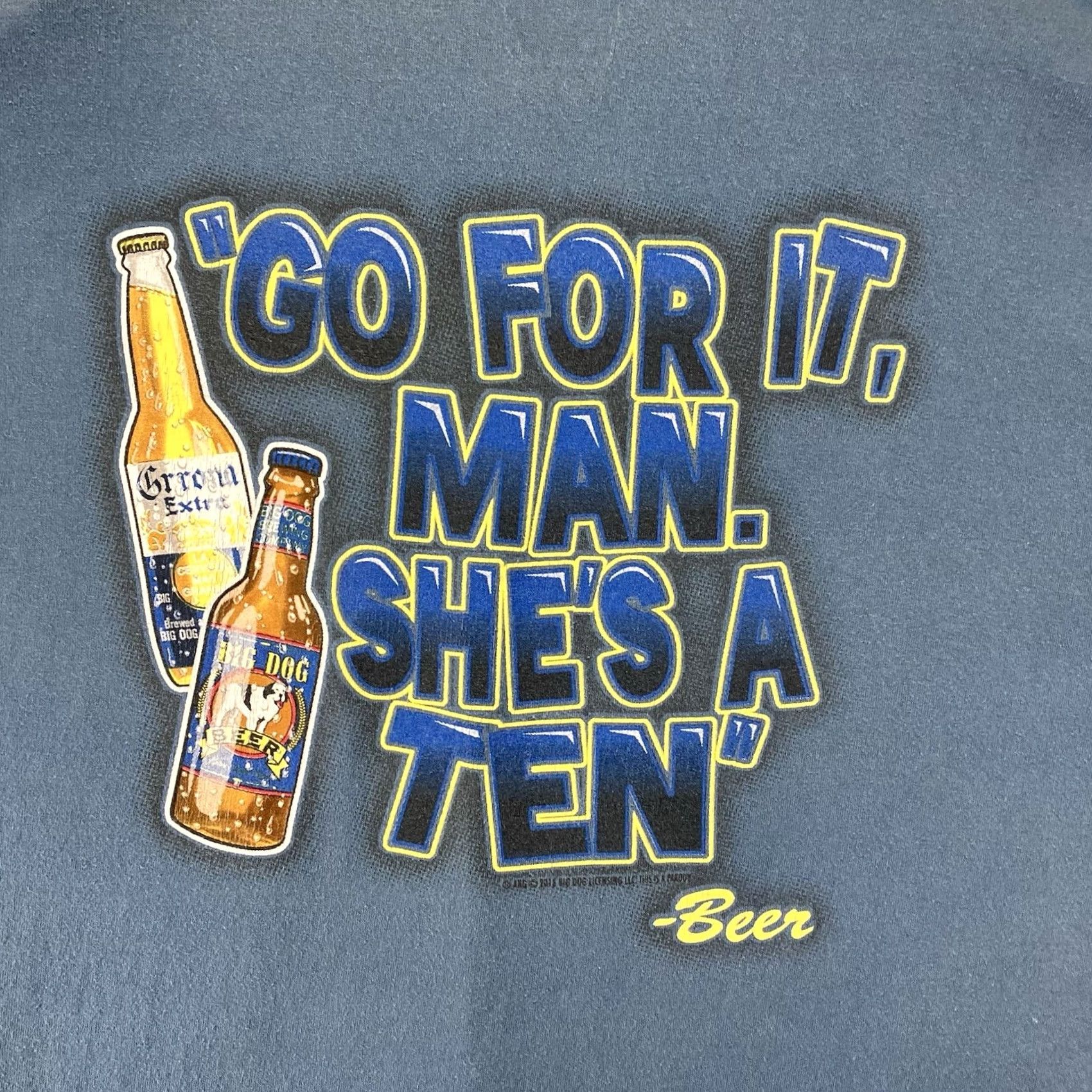 Big Dogs VINTAGE Big Dogs Mens Tee Shirt 2XL Blue Cotton Graphic Print Crew Neck Short Sleeve T-Shirt Beer Bottles Mens Size US XXL / EU 58 / 5 - 3 Thumbnail