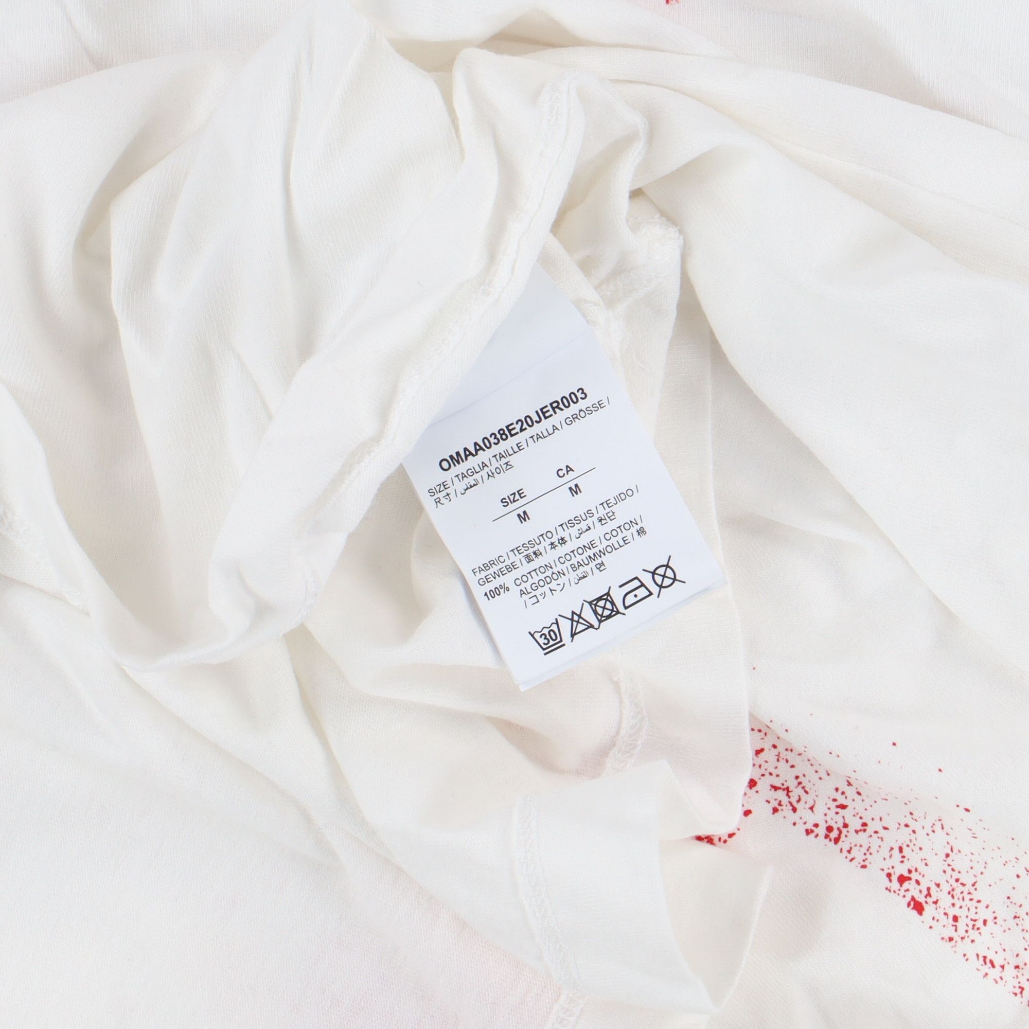 Off-White White and Red Stencil Arrows Oversized T-Shirt Size US M / EU 48-50 / 2 - 6 Thumbnail