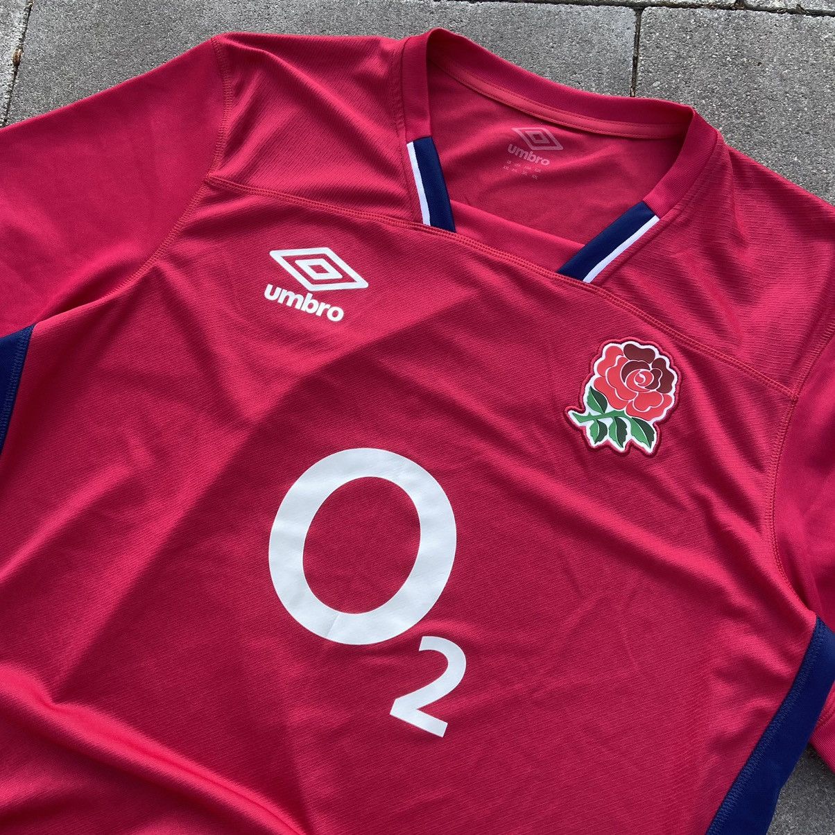 Umbro × Vintage 📌 Umbro England O2 Rugby Jersey Size US XXL / EU 58 / 5 - 3 Thumbnail