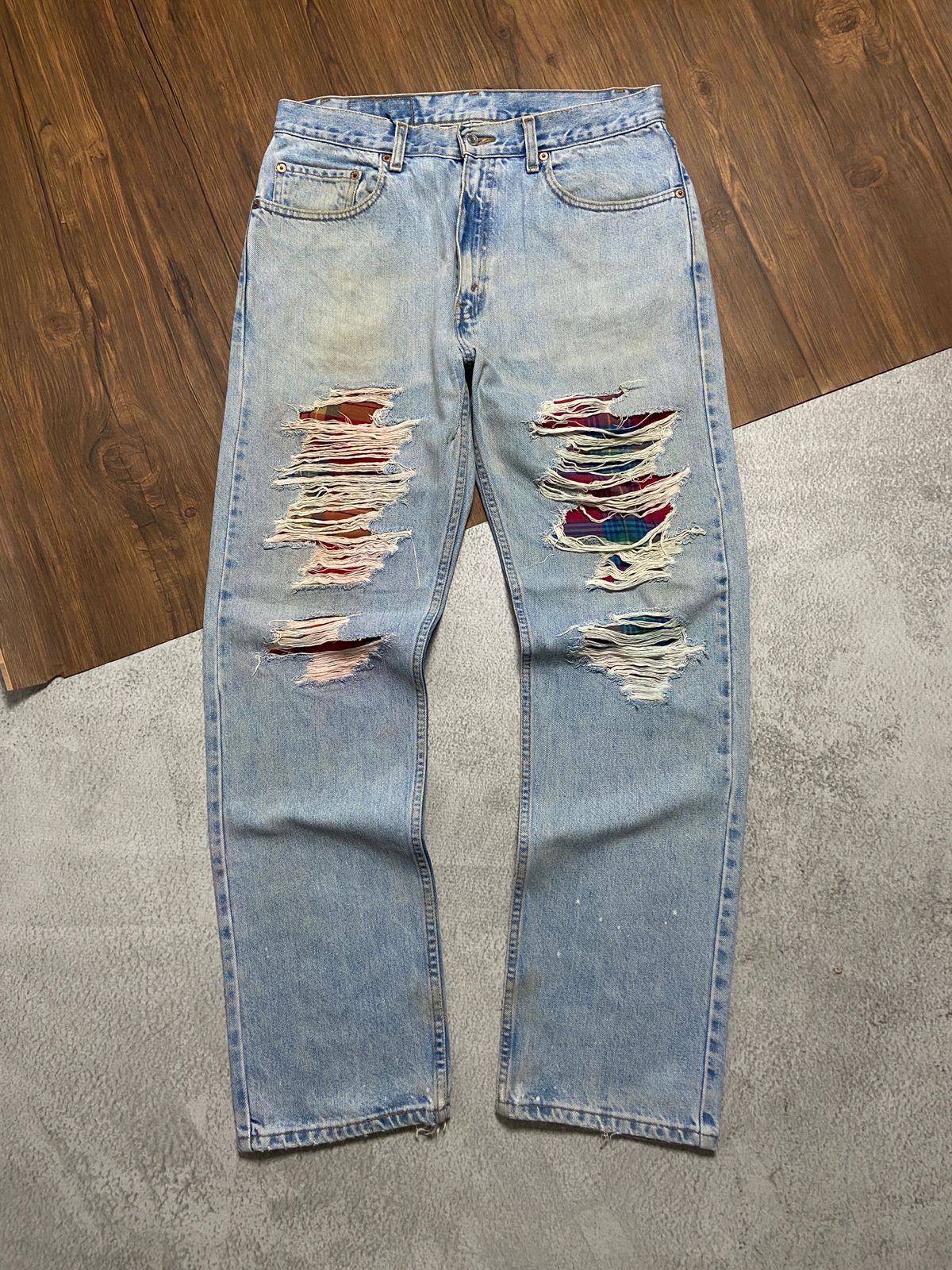 Levi's Levis 505 Custom patch stone washed Size US 34 / EU 50 - 1 Thumbnail
