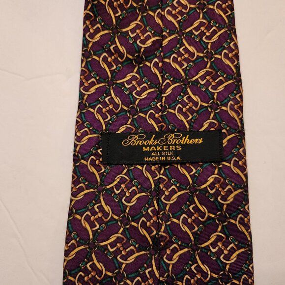 Brooks Brothers Brooks Brothers men's new purple silk tie 3 1/2" X 57 1/2" Size ONE SIZE - 2 Thumbnail