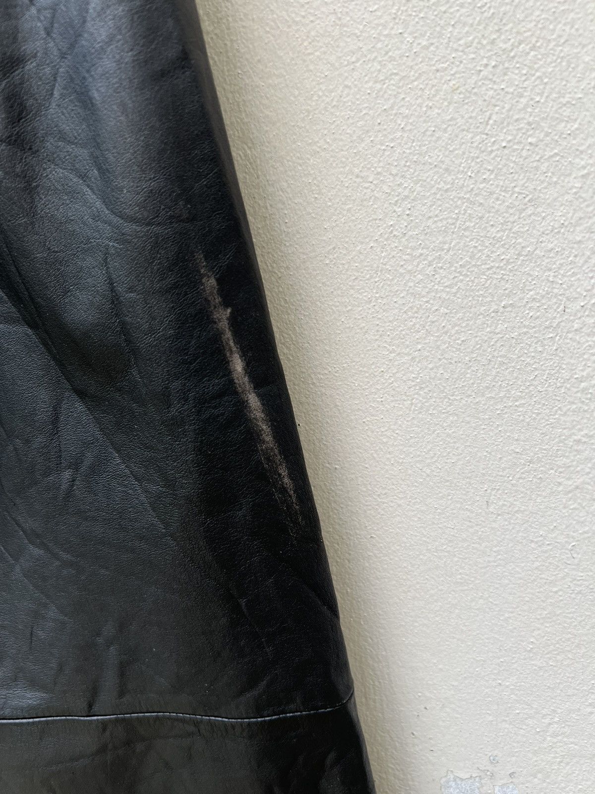 Leather Vintage Tete Homme Japan Patina Black Cowhide Leather Pant Size US 28 / EU 44 - 19 Thumbnail