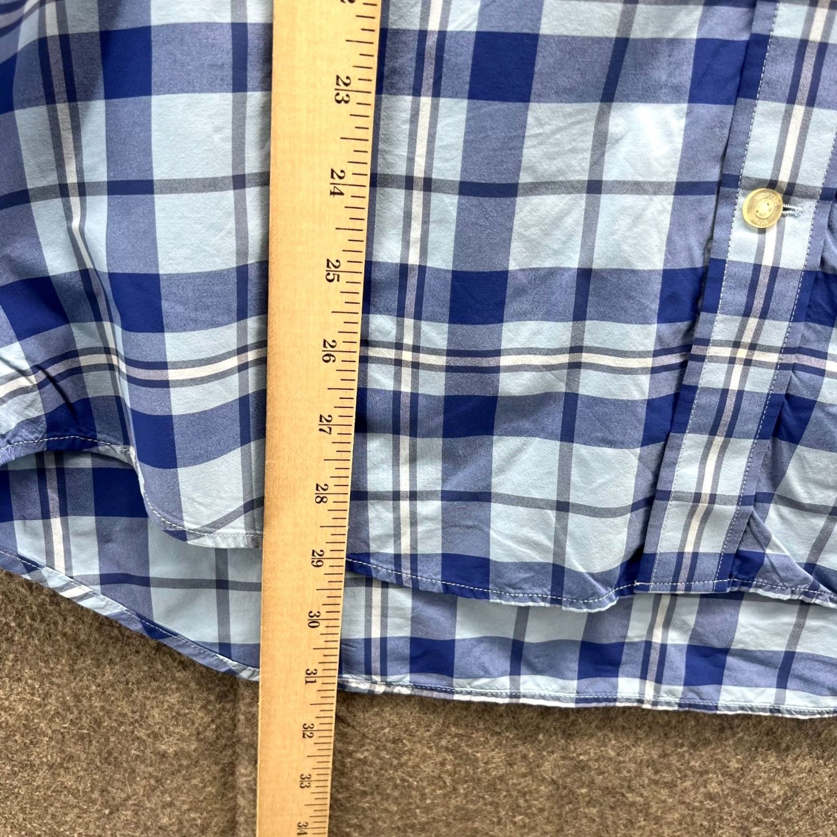 Vineyard Vines Vineyard Vines Shirt Mens Medium Blue Performance Classic Oxford Tucker Plaid Shirt Size US M / EU 48-50 / 2 - 4 Thumbnail