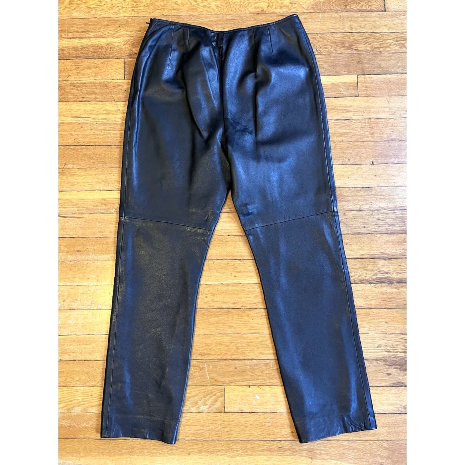 Vintage VINTAGE Worth Leather Pants Women’s 12 Black Size 34" / US 12 / IT 48 - 6 Thumbnail