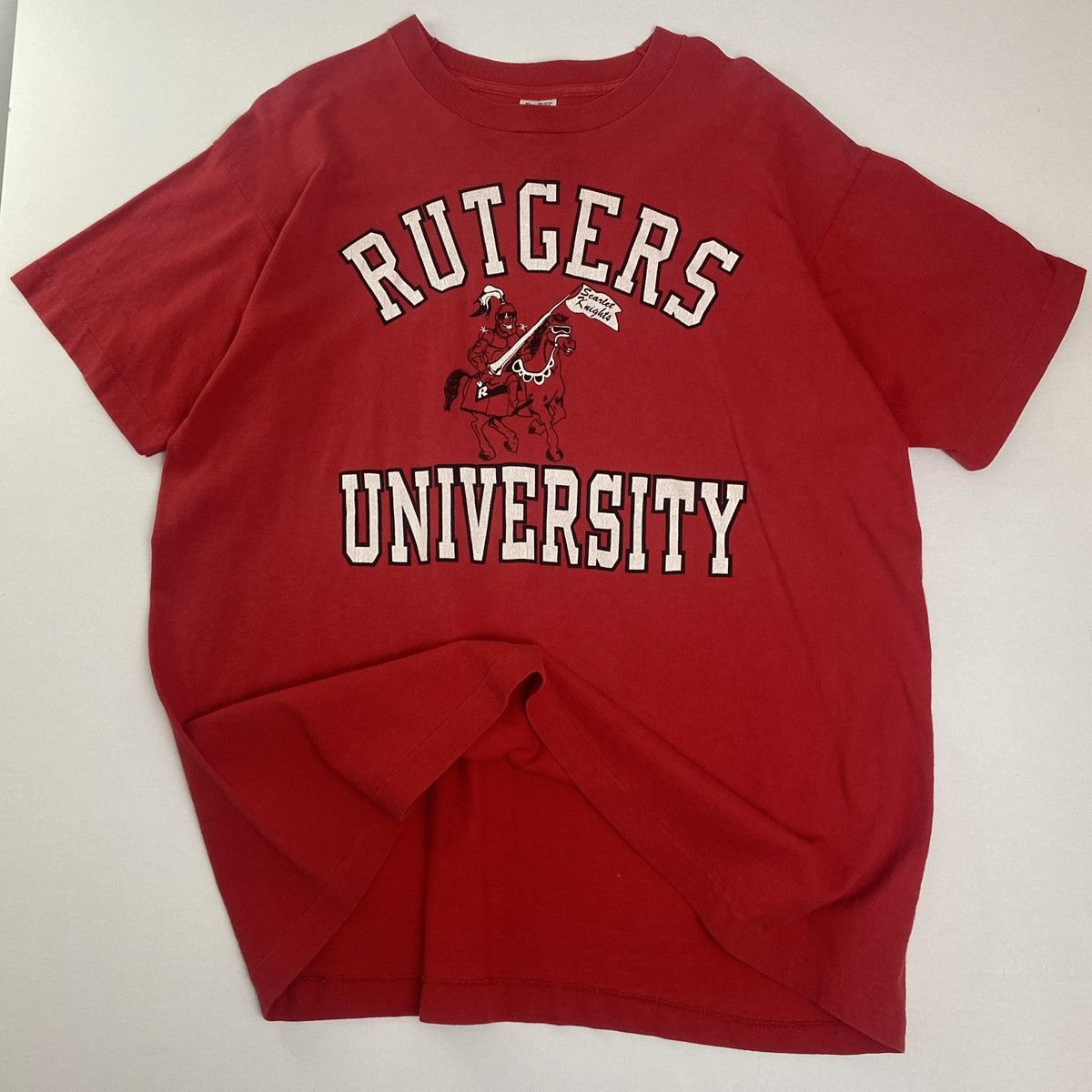 Fruit Of The Loom Rutgers University Scarlet Knights Tee XL 90s Size US XL / EU 56 / 4 - 3 Thumbnail